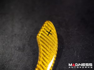 Alfa Romeo Giulia Paddle Shifter Covers - Carbon Fiber - Yellow Candy Alfa Romeo Giulia Paddle Shifter Covers - Carbon Fiber - Yellow Candy